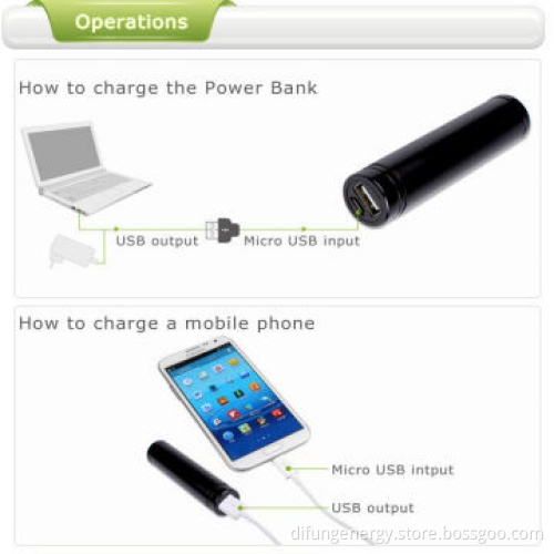 Colorful Design OEM Laser Logo Power Banks for Philips, 2,200/2,600/2,800mAh for Customers